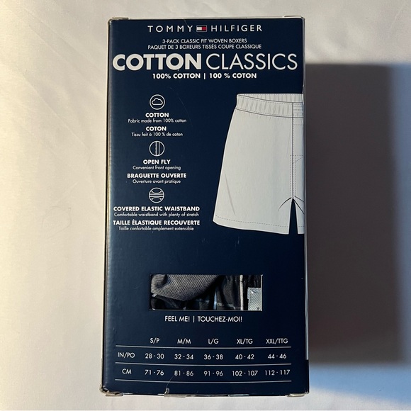 Tommy Hilfiger Men's Cotton Classics Boxers 3-Pack Classic Fit - Red, Gray, Blue - Picture 3 of 4